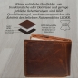 Preview: Herrengeldbörse mit Druck Claddagh irisches Symbol Love, Loyalty, Friendship mit RFID Schutz Braun